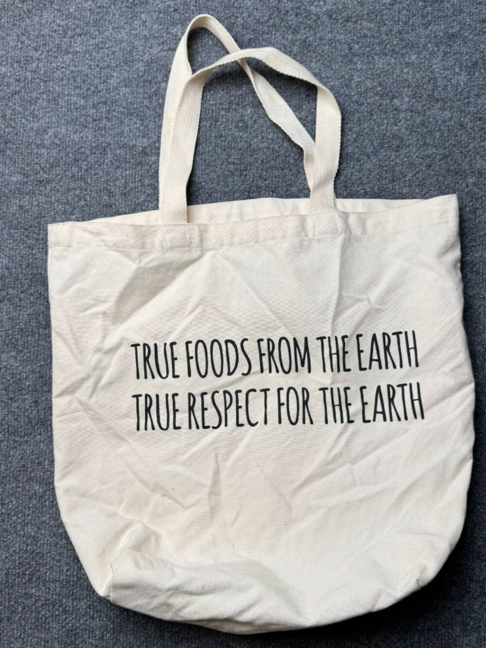 Soto's True Earth Market Cambria California Canvas Tote Bag Cream DAMAGED AS IS